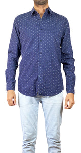 Camisa Azul Puntos