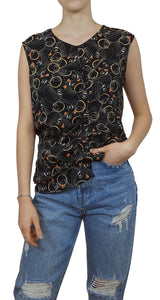 Blusa Estampada Negra
