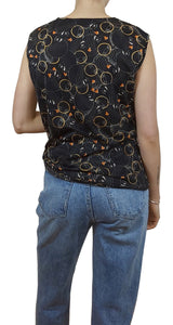 Blusa Estampada Negra