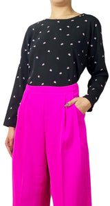 Blusa Negra Cascos Multicolor