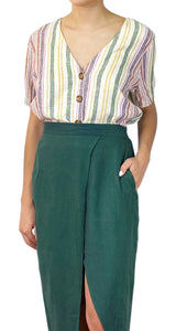 Blusa Lino Rayas