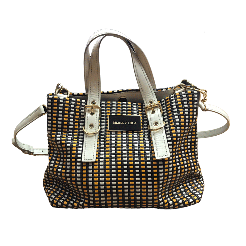 Bolso BIMBA Y LOLA trenzado multicolor