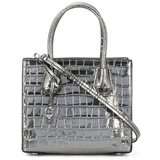 Metallic Small Croc Print Handbag