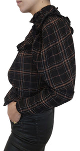 Blusa Tartán Metalizada