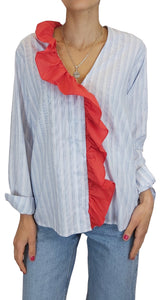Camisa Striped Vuelos Rojos