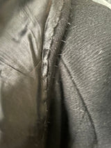 Abrigo Negro piel real en el cuello