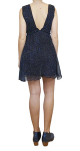 Vestido Étoile Estelle Sleeveless Printed Chiffon Negro