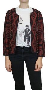 Chaqueta Burdeo Jacquard