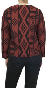 Chaqueta Burdeo Jacquard