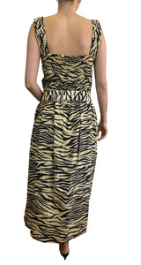 Vestido Cebra Fruncido