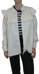 Camisa Samantha Ruffle Button Blanco