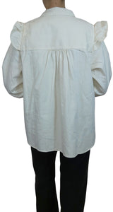 Camisa Samantha Ruffle Button Blanco