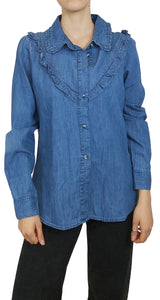 Camisa Denim Volantes