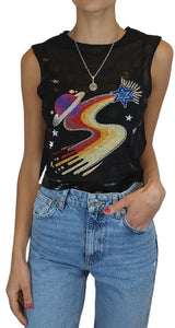 Polera Sin Mangas Bordado