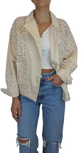 Chaqueta Denim Floreada