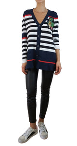 Sweater Navy Parche Leopardo