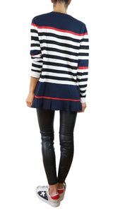 Sweater Navy Parche Leopardo