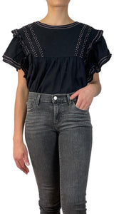 Blusa Negra con Bordado