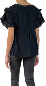 Blusa Negra con Bordado