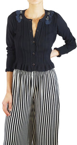 Sweater Flores Negro