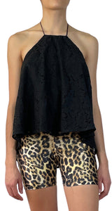 Blusa Negra Amarre Cuello