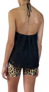 Blusa Negra Amarre Cuello