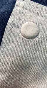 Jeans Azul Bolsillo Blanco