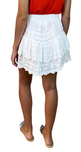 Mini Falda Blanca Broderi