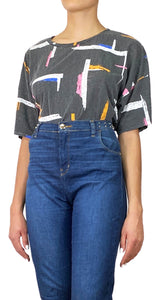 Polera Gris Estampado