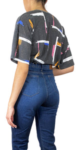 Polera Gris Estampado