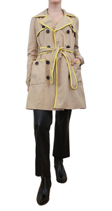 Trench Beige Ribetes Amarillos