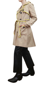 Trench Beige Ribetes Amarillos