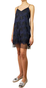 Vestido Bordado Azul