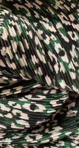 Falda Plisada Floral Verde