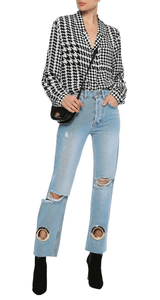 Giovanna Eyelet-Embellished Jeans