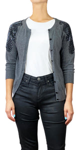 Sweater Gris Bordado