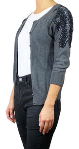 Sweater Gris Bordado