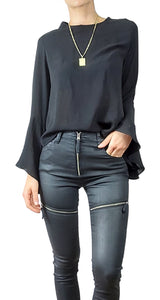 Blusa Negra Escote Espalda