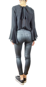 Blusa Negra Escote Espalda