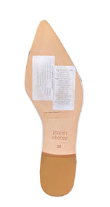 Mules Blancos Tachas