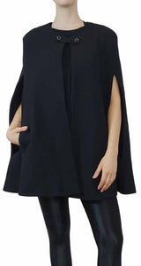 Capa De Lana Escote Caja