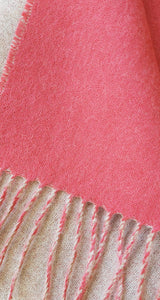 Bufanda Bicolor Baby Alpaca Rosa