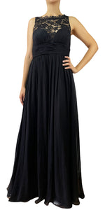 Vestido Escote Plisado Seda