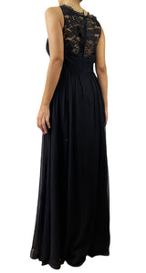 Vestido Escote Plisado Seda