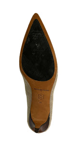 Zapato en Punta Beige Satinado