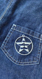 Jardinera Denim Tirantes Rayados