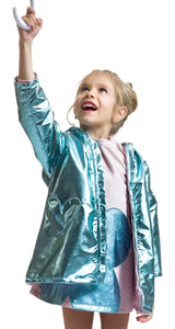 Parka Azul Metalizada