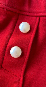 Leggings Rojas Botones