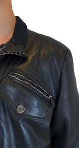 Chaqueta Cuero Negra