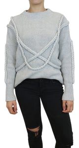 Sweater Nudo Trenzado Gris